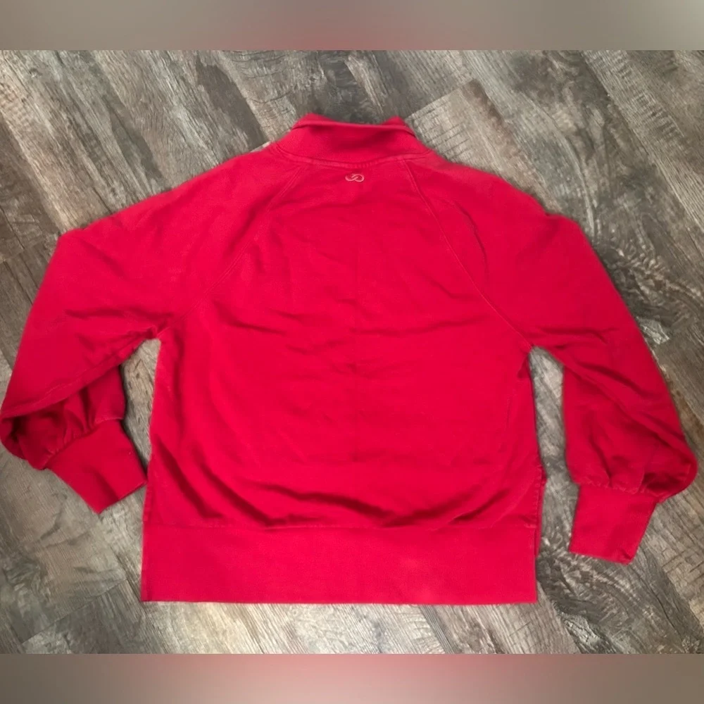 CALIA by Carrie Underwood Women's French Terry Mock Neck Pullover Red Small - Picture 3 of 7